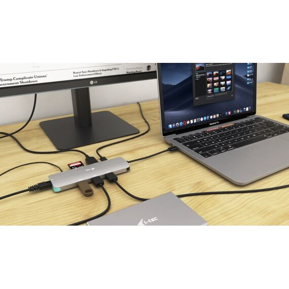 i-tec Metal USB-C Nano Docking Station 4K HDMI LAN + Power Delivery 100 W, 9 image