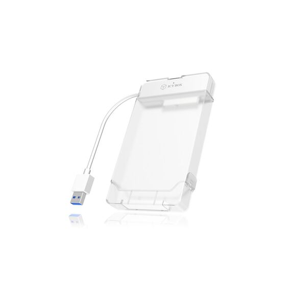 ICY BOX IB-AC703-U3, USB 3.2 Gen 1 zu 2,5" SATA Festplatten (9,5 mm Höhe) Adapter Kabel mit Schutzbox, Zugriff LED, USB 2.0 compatibel, weiß, 4 image