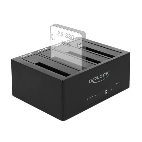 DeLOCK 64063 Speicherlaufwerk-Docking-Station USB 3.2 Gen 1 (3.1 Gen 1) Type-B Schwarz, 3 image