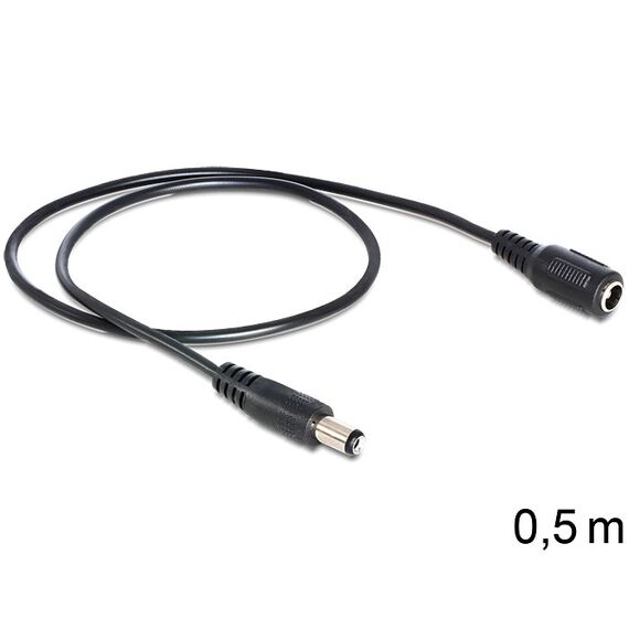 DeLOCK 83290 Stromkabel Schwarz 0,5 m
