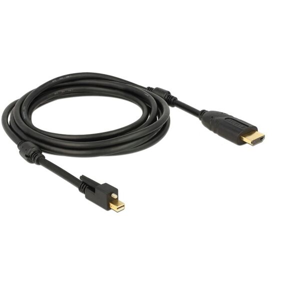 DeLOCK 83731 Videokabel-Adapter 3 m Mini DisplayPort HDMI Schwarz, Farbe: Schwarz, Länge: 3 m