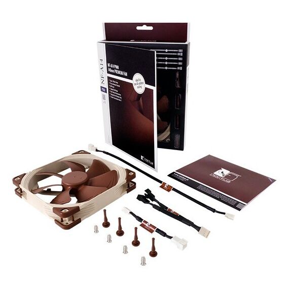 Noctua NF-A14 PWM Computergehäuse Ventilator 14 cm Braun, 4 image