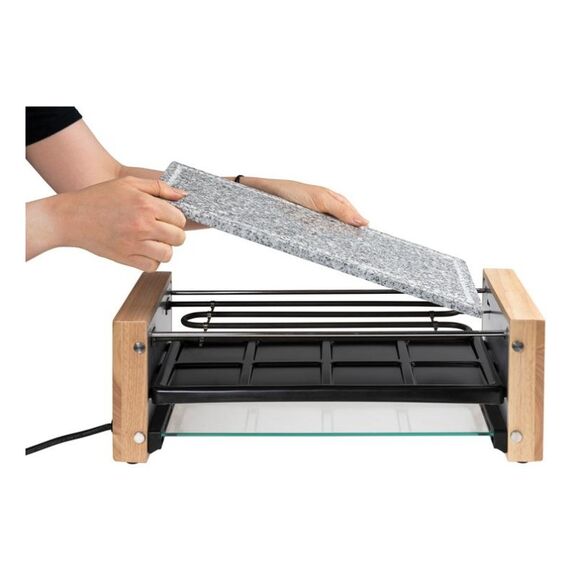 Furber. F00796 Raclette Grill 8 Person(en) 1200 W Schwarz, Marmorfarbe, Holz, 2 image