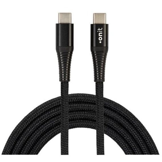 ONIT F00867 USB Kabel USB 3.2 Gen 1 (3.1 Gen 1) 2 m USB C 5 Gbit/s 60 W Schwarz, Farbe: Schwarz, Länge: 2 m