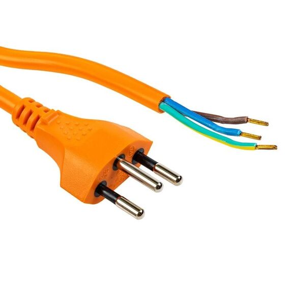 Furber. F01178 Stromkabel Orange 1,8 m T12, Farbe: Orange, Länge: 1,8 m