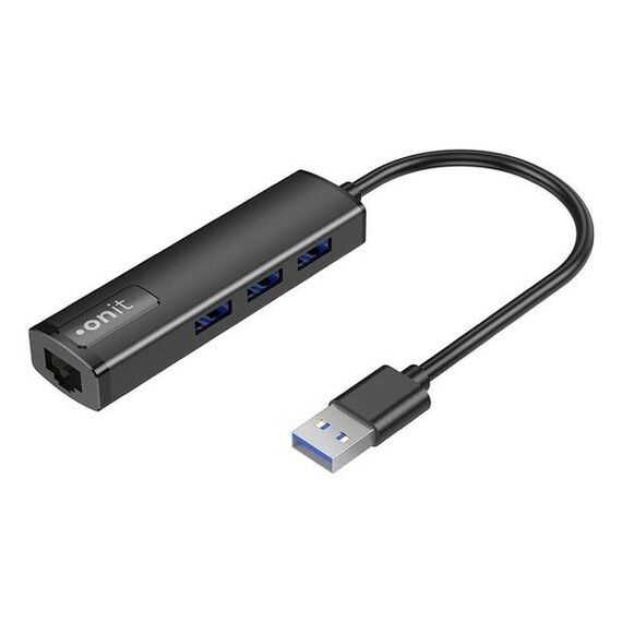 ONIT F01260 Schnittstellen-Hub USB 3.2 Gen 1 (3.1 Gen 1) Type-A 5000 Mbit/s Schwarz