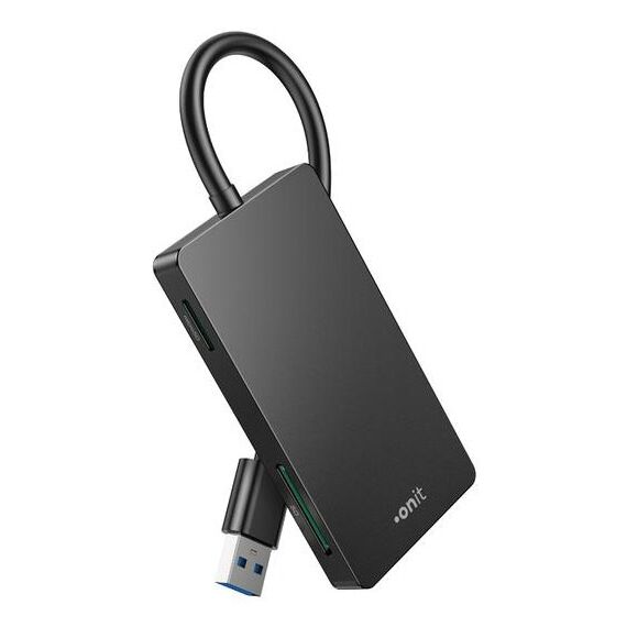 ONIT F01263 Kartenleser USB 3.2 Gen 1 (3.1 Gen 1) Type-A Schwarz, 3 image