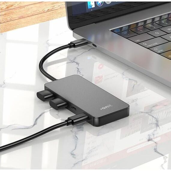ONIT F01262 Schnittstellen-Hub USB 3.2 Gen 2 (3.1 Gen 2) Type-C 10000 Mbit/s Schwarz, 4 image