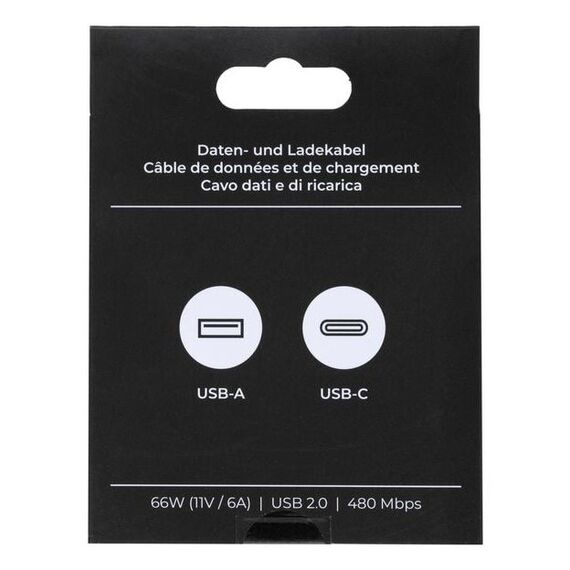 ONIT F01383 USB Kabel USB 2.0 0,5 m USB A USB C 0,48 Gbit/s 66 W Schwarz, 3 image