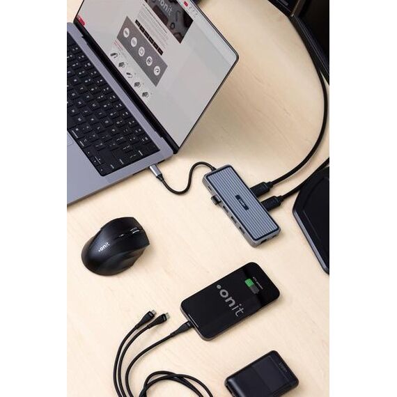 ONIT F01704 USB Kabel USB 2.0 0,5 m USB C USB C/Micro-USB B/Lightning 0,48 Gbit/s 100 W Schwarz, 3 image