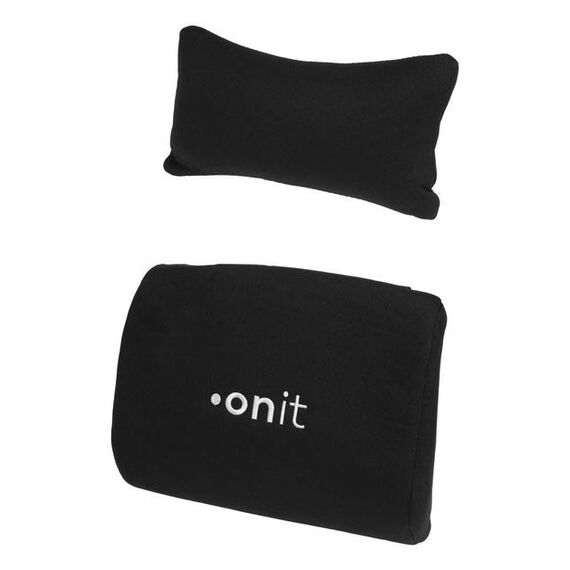 ONIT F01784 Büro-/Computerstuhl-Zubehör Nackenkissen/Lendenkissen Schwarz 2 Stück(e)