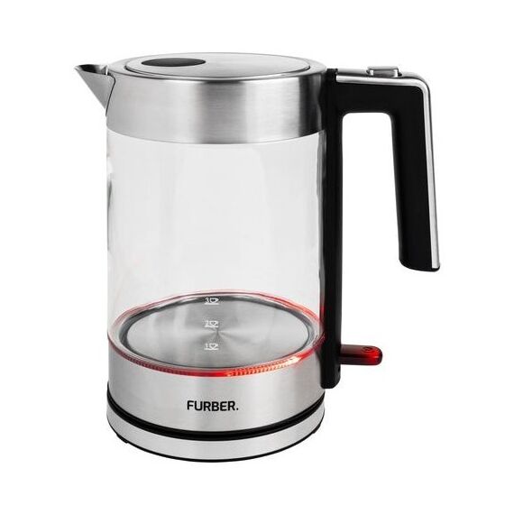Furber. F01828 Wasserkocher 1,7 l 1850 W Silber, Transparent
