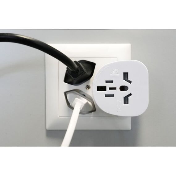 Furber. F01831 Netzstecker-Adapter Universal Typ J Weiß, 4 image