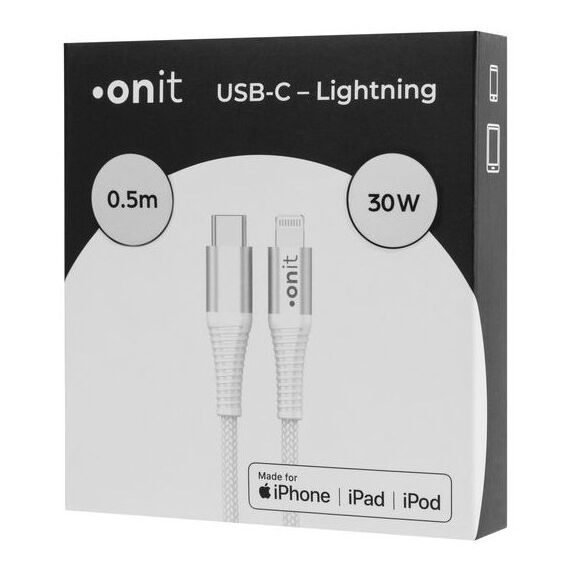 ONIT F02473 Lightning-Kabel 0,5 m Weiß, Farbe: Weiß, Länge: 0,5 m, 3 image
