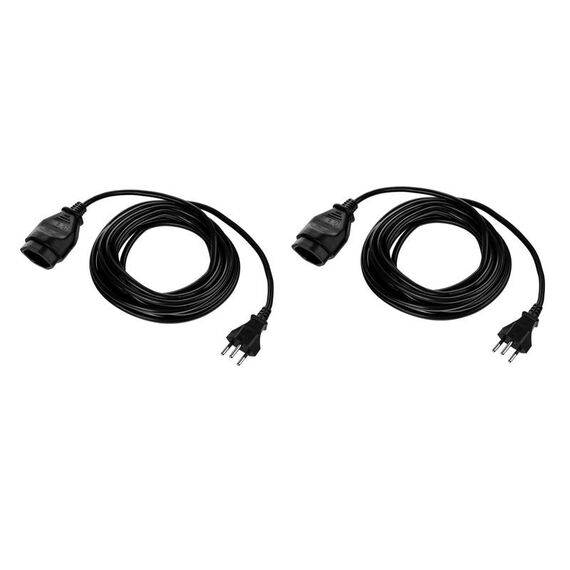 Furber. F02565 Stromkabel Schwarz 5 m T12 T13, Farbe: Schwarz, Länge: 5 m