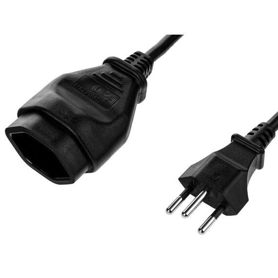 Furber. F02565 Stromkabel Schwarz 5 m T12 T13, Farbe: Schwarz, Länge: 5 m, 3 image