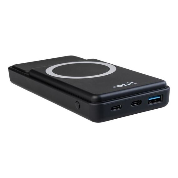 ONIT F02592 Powerbank Lithium Polymer (LiPo) 10000 mAh Kabelloses Aufladen Schwarz, 4 image
