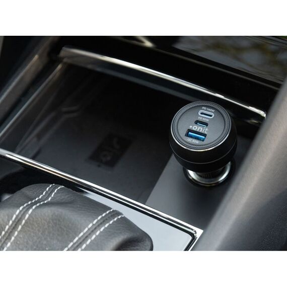 ONIT F02661 Ladegerät für Mobilgeräte Universal Schwarz Zigarettenanzünder Schnellladung Auto, 3 image