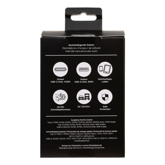 ONIT F02661 Ladegerät für Mobilgeräte Universal Schwarz Zigarettenanzünder Schnellladung Auto, 5 image
