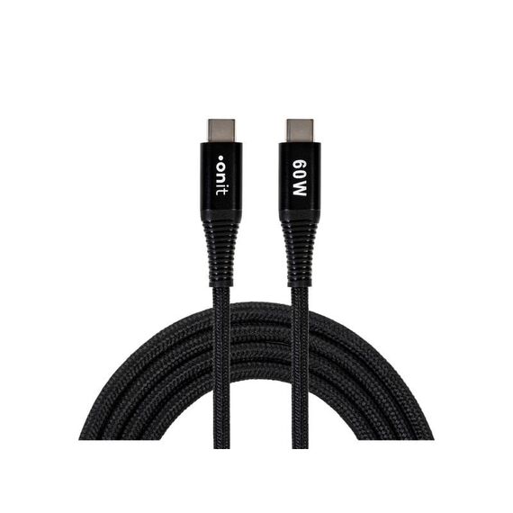 ONIT F02669 USB Kabel USB 3.2 Gen 1 (3.1 Gen 1) 0,5 m USB C 5 Gbit/s 60 W Schwarz, Farbe: Schwarz, Länge: 0,5 m