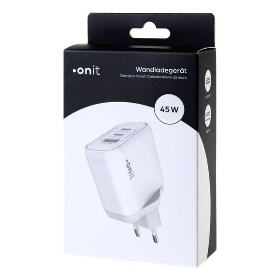 ONIT F02798 Ladegerät für Mobilgeräte Universal Weiß AC Schnellladung Drinnen, Farbe: Weiß, 5 image