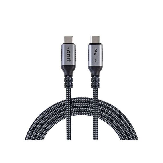 ONIT F02877 Thunderbolt-Kabel 0,5 m 120 Gbit/s Schwarz, Grau