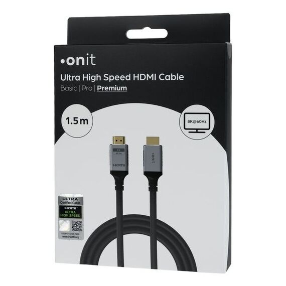 ONIT Kabel Premium HDMI - HDMI, 8K/60Hz, 1.5 m, Länge: 1,5 m, 3 image