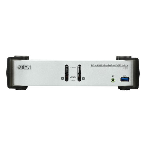 ATEN CS1912 Tastatur/Video/Maus (KVM)-Switch Schwarz, Grau