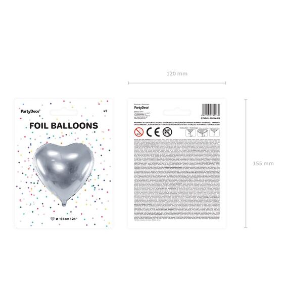 PartyDeco FB23M-018 partydekorationen Spielzeugballon, Farbe: Silber, 2 image