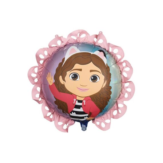 PartyDeco Gabby's Dollhouse Folienballon mit Rüsche, 52x52 cm, Mix