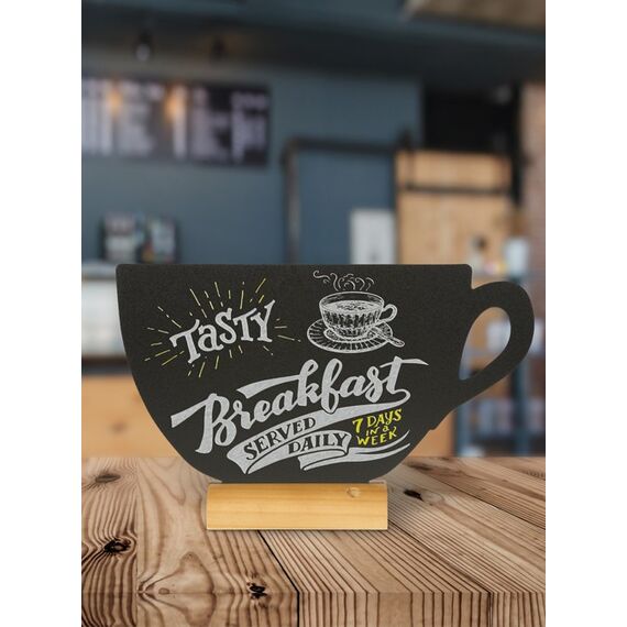 Securit FBT-CUP Kreidetafel Schwarz Melamin, Harz, Holz