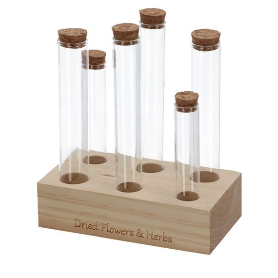 Esschert Design FH022 Dekorative/s Flasche/Glas Transparent, Holz 6 Stück(e)