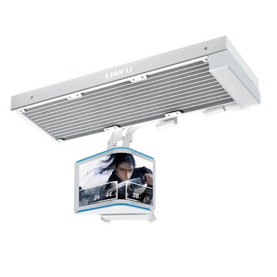 Lian Li HydroShift II OLED Curved 360P28 Prozessor All-in-One-Flüssigkeitskühler Weiß 1 Stück(e), Farbe: Weiß