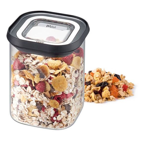 GEFU PANTRY Rechteckig Container 0,9 l Schwarz, Transparent 1 Stück(e)
