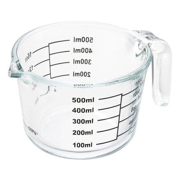 GEFU DIMENSO Messbecher 0,5 l Borosilikatglas