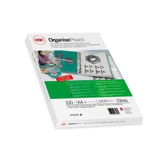 GBC Organise Laminiertaschen 2x125 Micron glänzend A4+ (100), 6 image