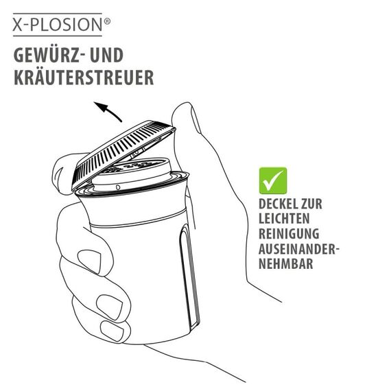 GEFU X-PLOSION Edelstahl, Transparent Gewürzschüttler, 5 image