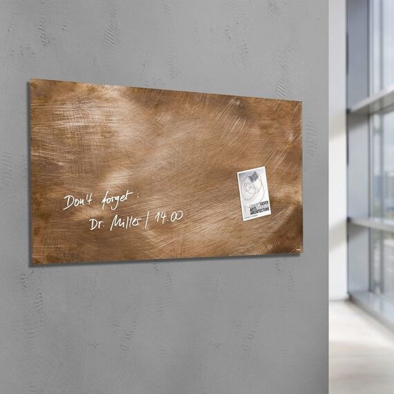 Sigel GL267 Magnettafel Glas 910 x 460 mm Bronze, 2 image