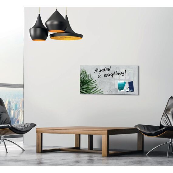 Sigel GL288 Magnettafel Glas 910 x 460 mm Grau, 3 image