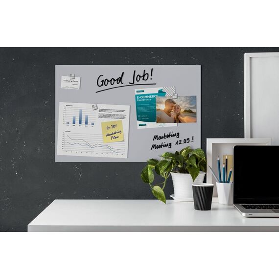 Sigel GL516 Magnettafel Glas 400 x 600 mm Grau, 5 image