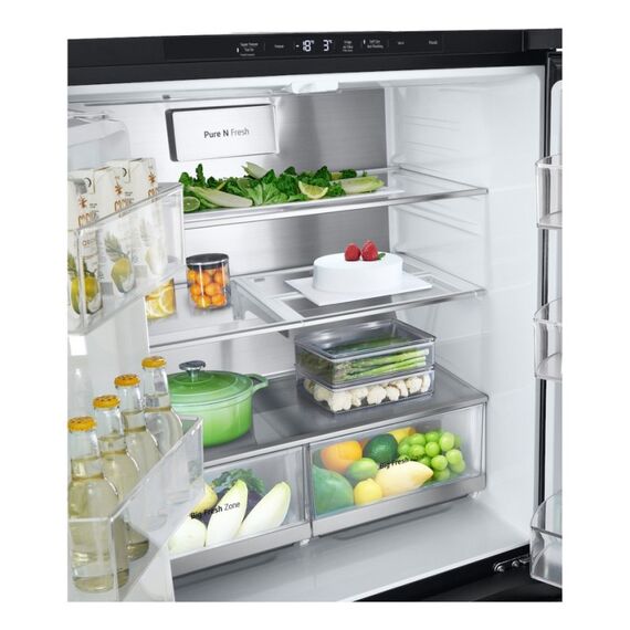 LG GMG761EPAE Side-by-Side Kühlkombination Freistehend 508 l Schwarz, 5 image