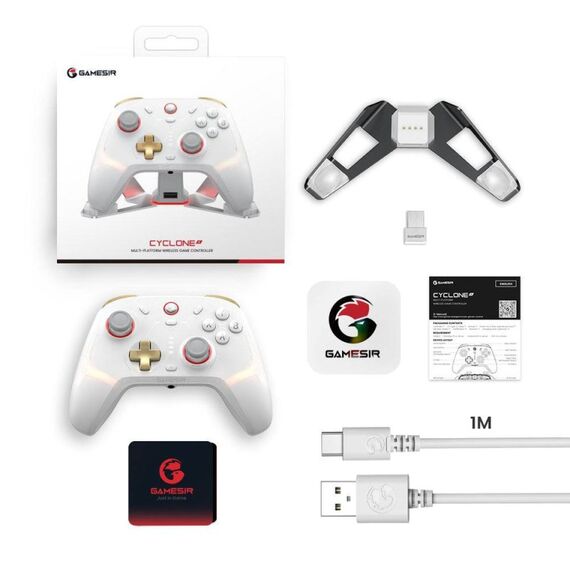 GameSir Cyclone2 BDL-WH Weiß Bluetooth/RF/USB Gamepad Analog / Digital Android, Nintendo Switch, PC, iOS, 4 image