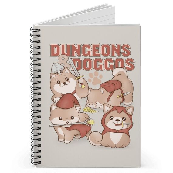 GlassStaff Dungeons & Doggos Spiral Notebook Notizbuch Beige, 2 image