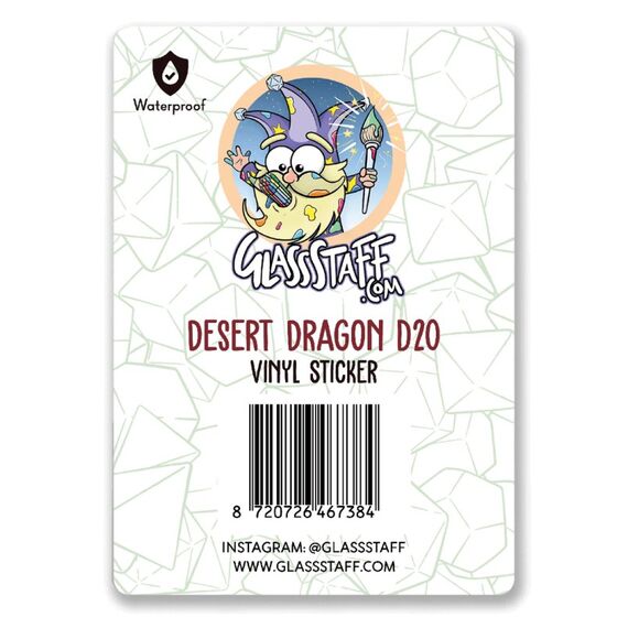 GlassStaff Dragon D20 Sticker Dekorativer Aufkleber Vinyl Sand 1 Stück(e), 3 image