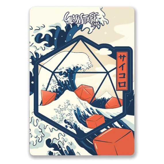 GlassStaff Great Wave of Dice Sticker Dekorativer Aufkleber Vinyl Sand 1 Stück(e), 2 image