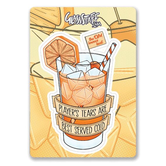 GlassStaff Player's Tears Sticker Dekorativer Aufkleber Vinyl Orange 1 Stück(e), 3 image