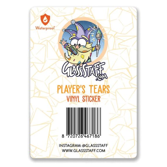 GlassStaff Player's Tears Sticker Dekorativer Aufkleber Vinyl Orange 1 Stück(e), 4 image