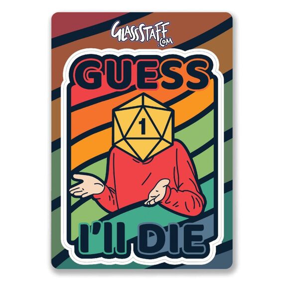 GlassStaff Colorful Guess I'll Die Sticker Dekorativer Aufkleber Vinyl Mehrfarbig 1 Stück(e), 2 image