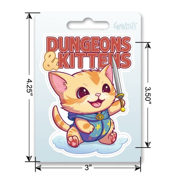 GlassStaff Dungeons & Kittens Sticker Dekorativer Aufkleber Vinyl Mehrfarbig 1 Stück(e), 3 image
