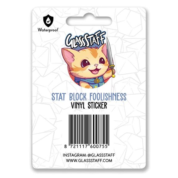 GlassStaff Stat Block Foolishness Sticker Dekorativer Aufkleber Vinyl Sand 1 Stück(e), 3 image